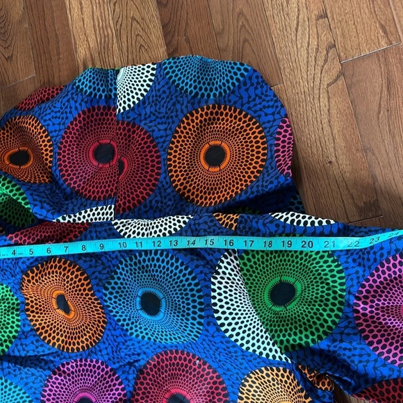 Kweenzyafrik Vintage Luxury Ankara Multi patterned  studded cape open jacket - Picture 11 of 17